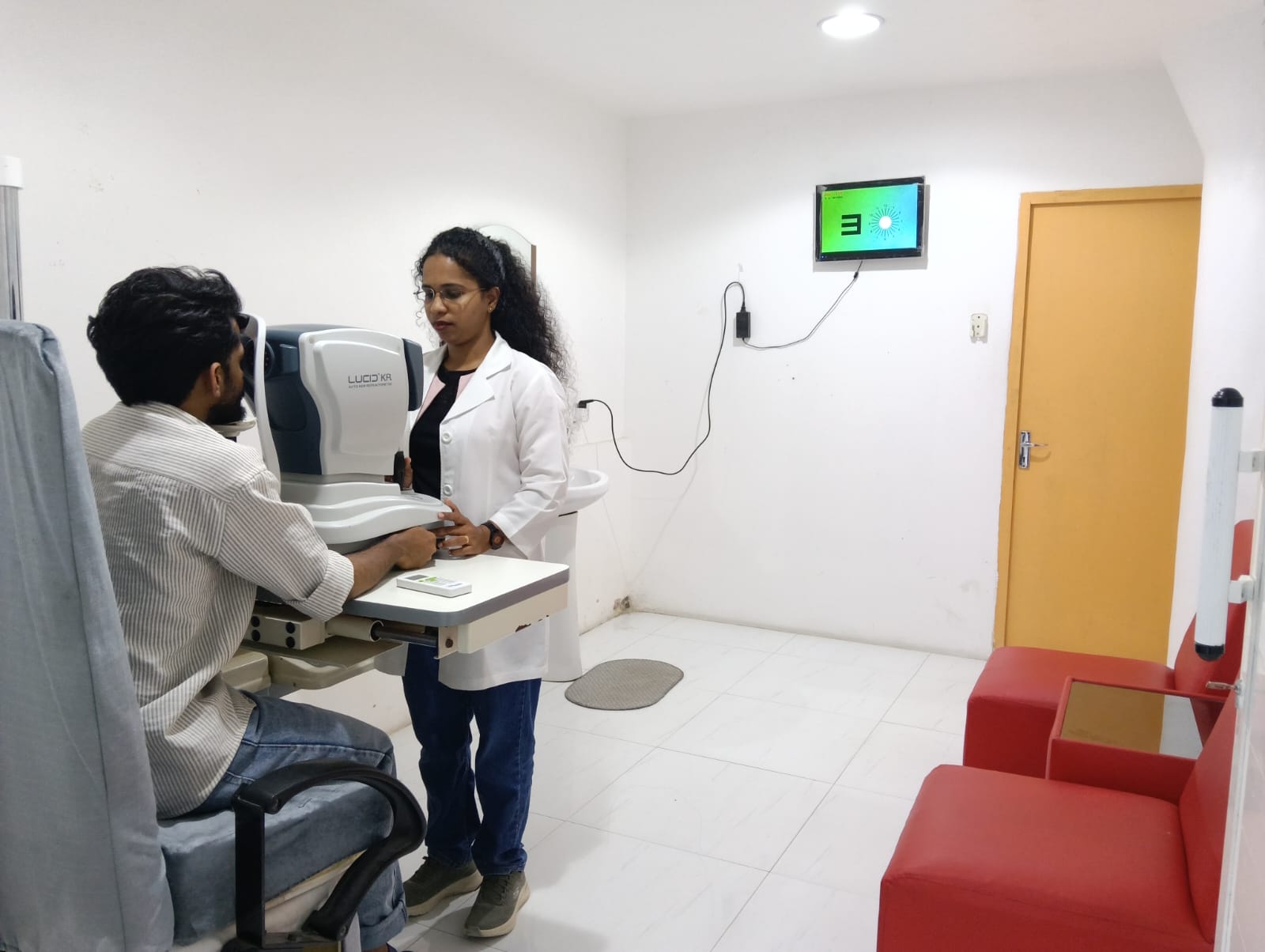 Eye testing laboratory at Al Khaleej Opticals