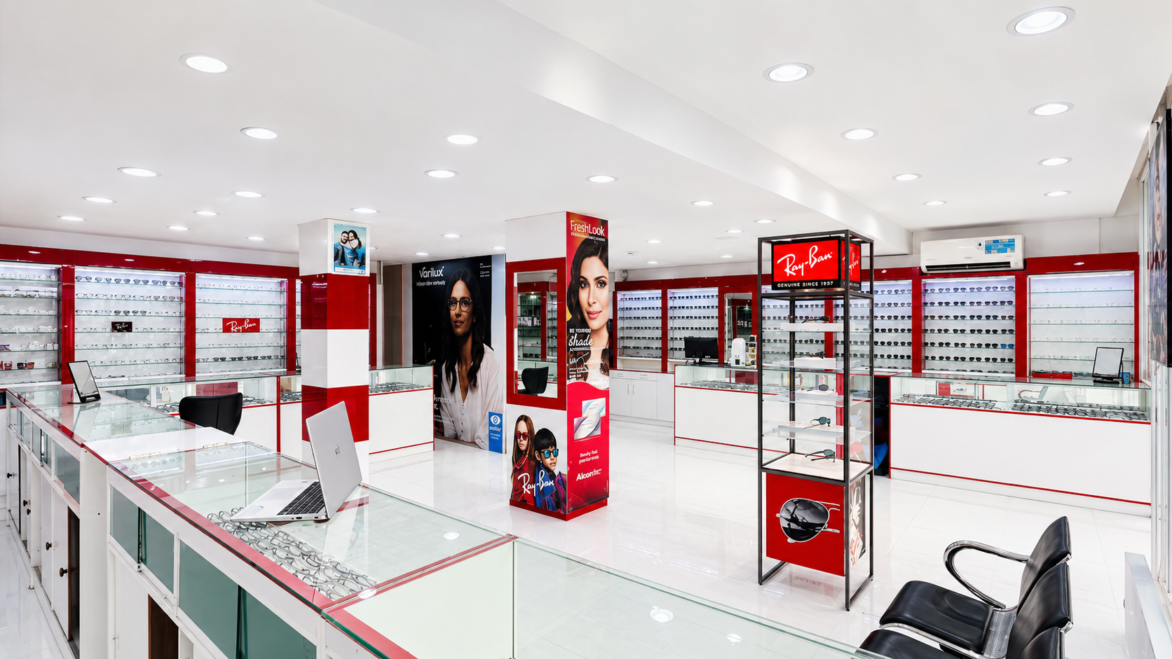 Al Khaleej Opticals showroom interior